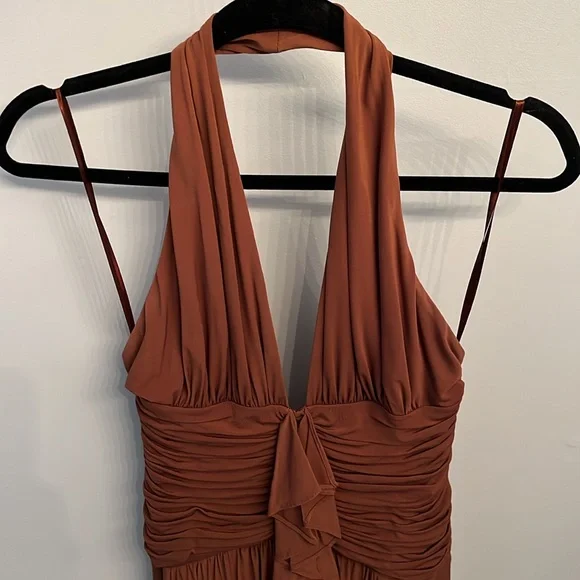 milly penelope halter dress Benni Penelope Halter Mini Dress Toffee Check – Hire to Help